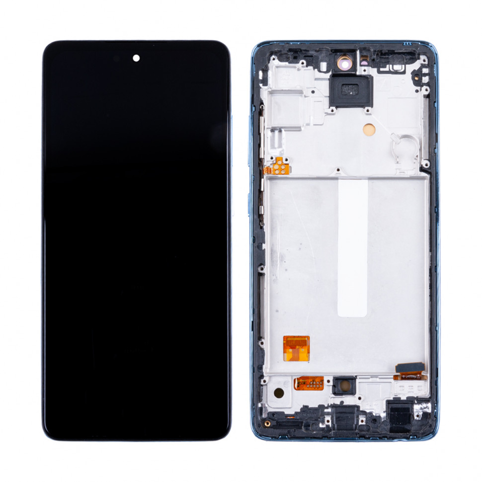 Дисплей с рамкой для Samsung A525F/A526B/A528B (A52/A52 5G/A52s 5G) Синий OLED (Full Size)