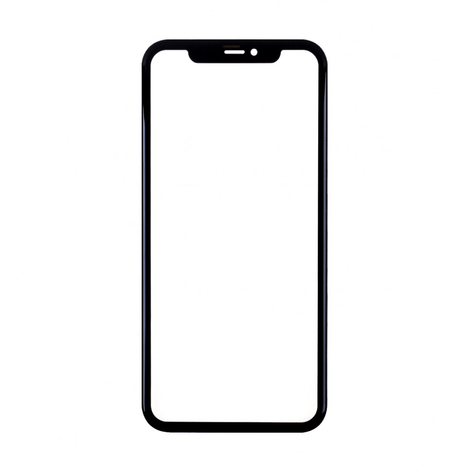 Стекло для iPhone 11 с OCA пленкой + рамка Черный Оригинал (Mitsubishi)