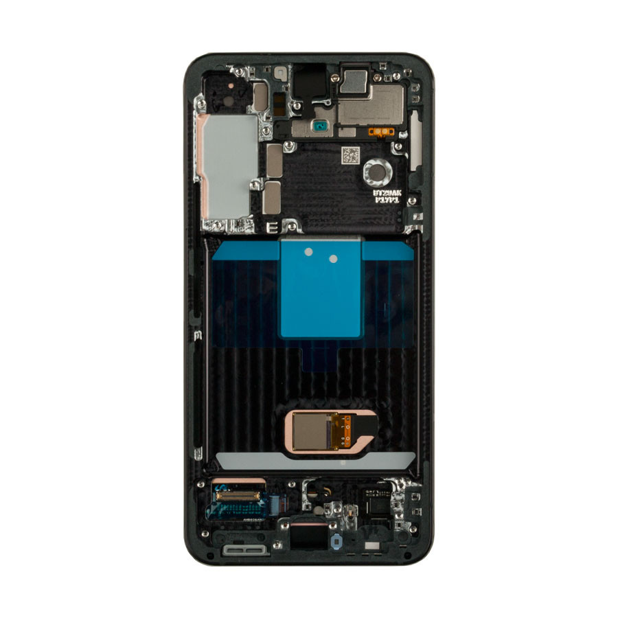 Дисплей с рамкой для Samsung S901B (S22) Черный Оригинал (SP)