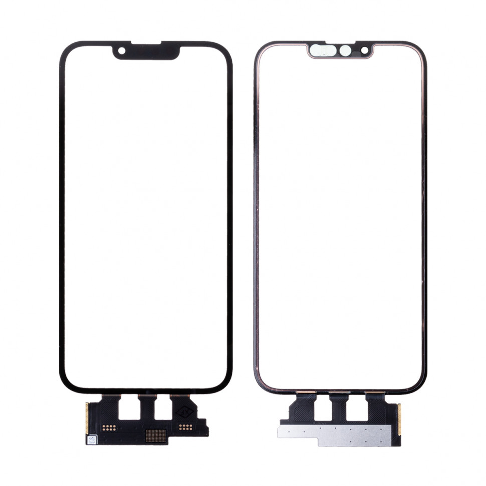 Стекло для iPhone 13 с OCA пленкой с тачскрином + рамка Черный Оригинал (Mitsubishi)