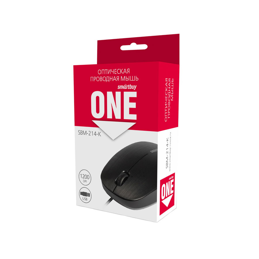 Мышь проводная Smartbuy One 214 Черный