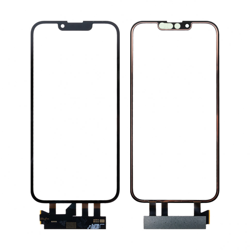Стекло для iPhone 13 Pro с OCA пленкой с тачскрином + рамка Черный Оригинал (Mitsubishi)