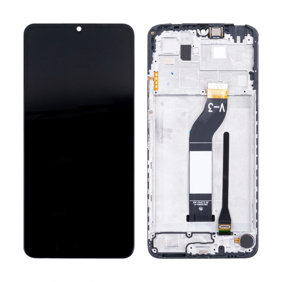 Дисплей с рамкой для Xiaomi Poco C65 Черный Оригинал