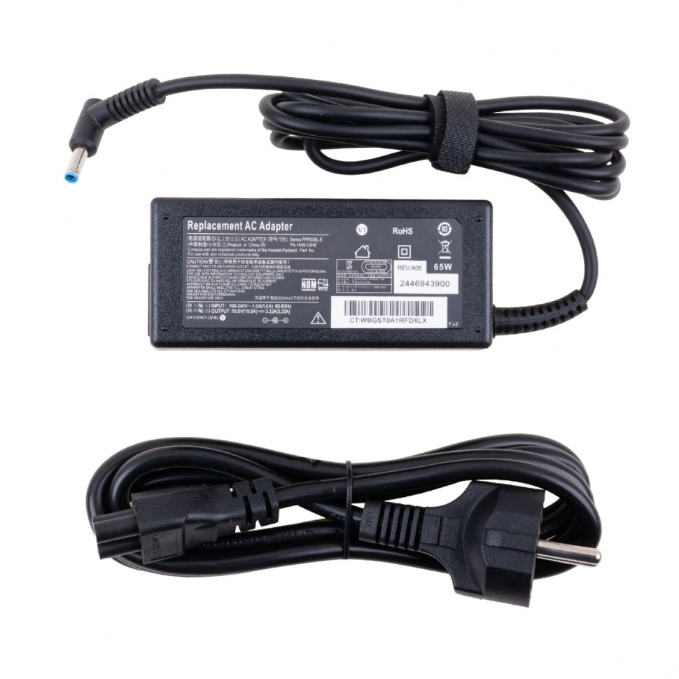 Блок питания для ноутбука HP 19.5V, 3.33A, 65W (4.5*3.0 с иглой)