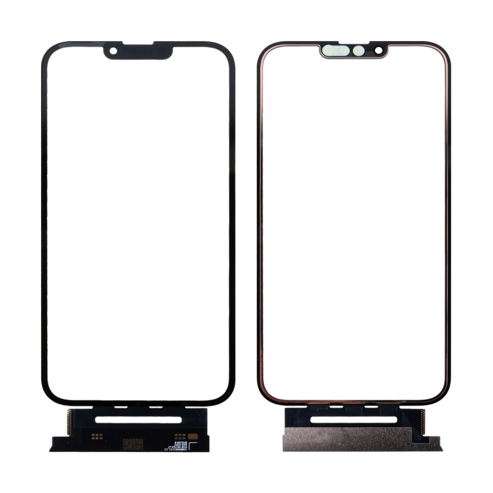 Стекло для iPhone 13 Pro Max с OCA пленкой с тачскрином + рамка Черный Оригинал (Mitsubishi)