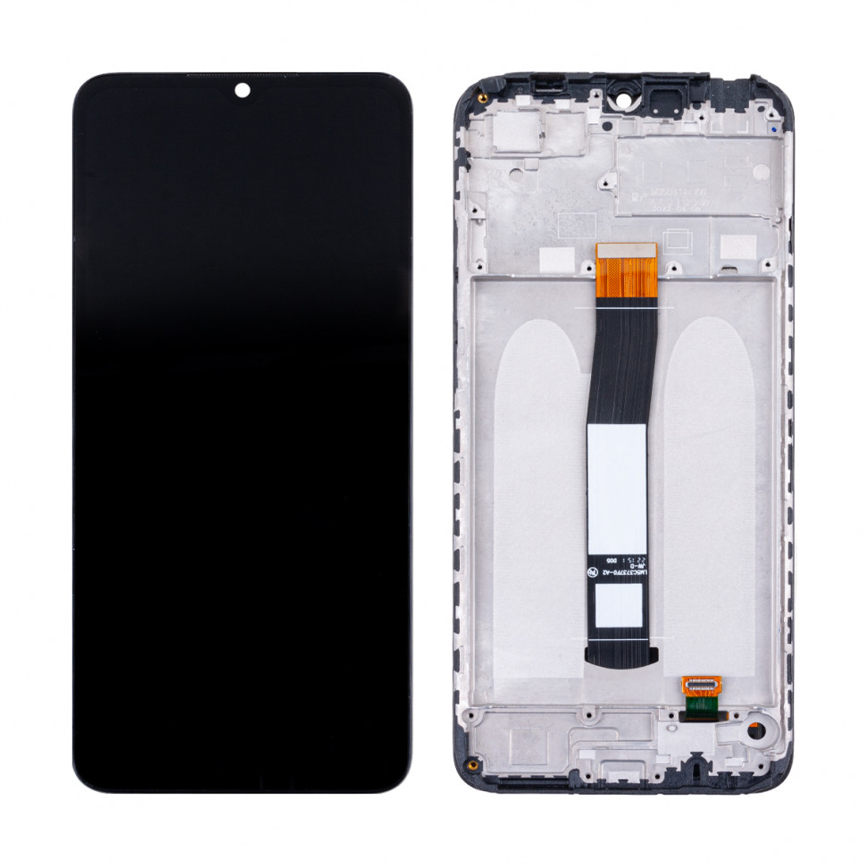 Дисплей с рамкой для Xiaomi Poco C40 Черный Оригинал