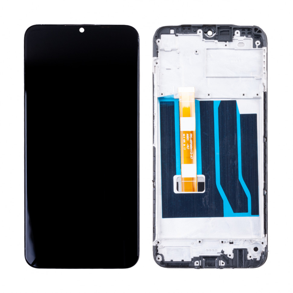 Дисплей с рамкой для Realme C25s Черный Оригинал