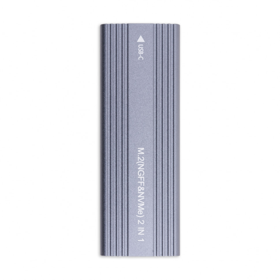 Внешний корпус для жесткого диска M.2 NGFF/NVME (Type-C, USB C/3.1 алюминий) Серый