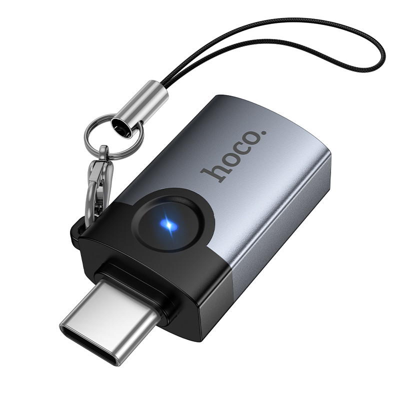 Адаптер Type-C - USB Hoco UA46C Серый