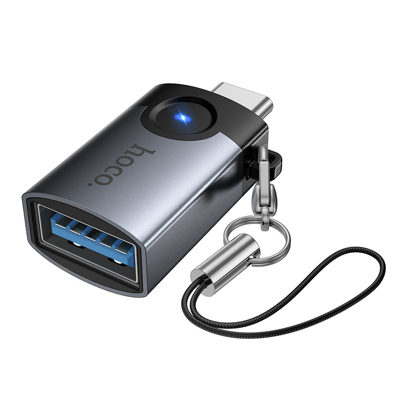 Адаптер Type-C - USB Hoco UA46C Серый
