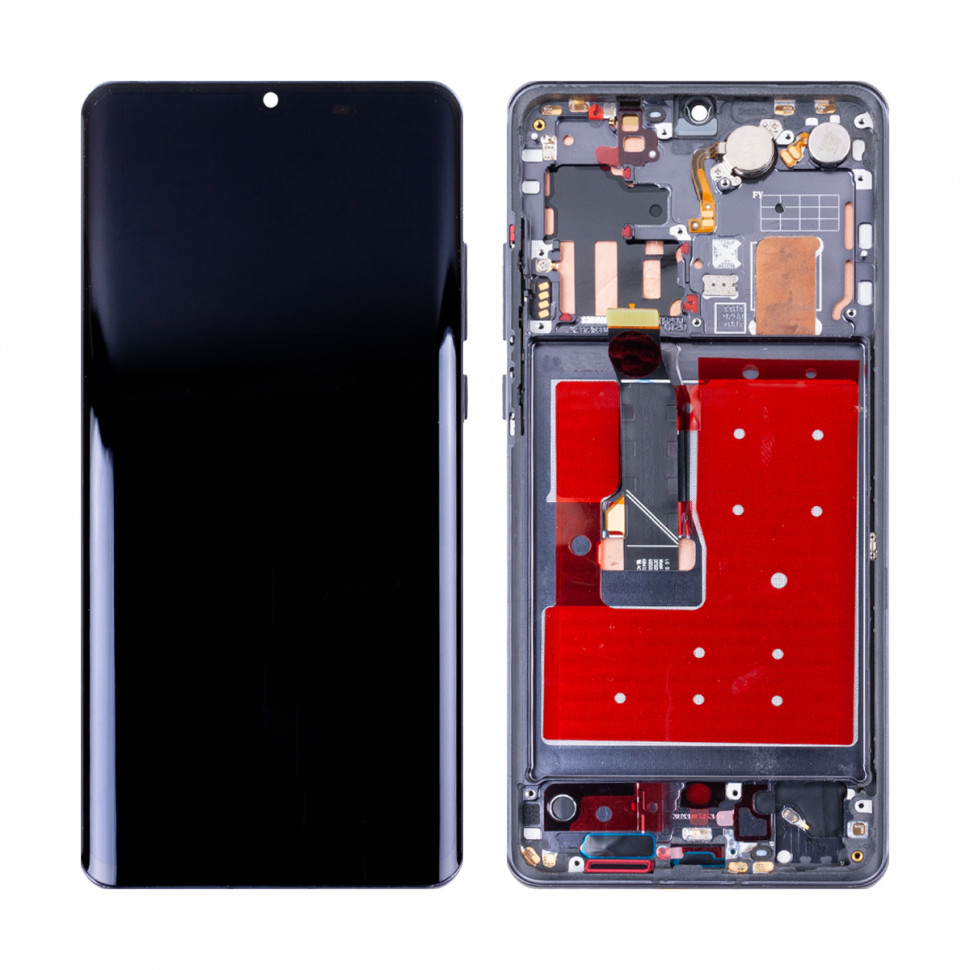 Дисплей с рамкой для Huawei P30 Pro Черный Оригинал
