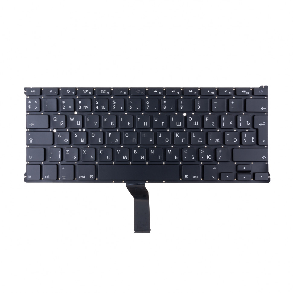 Клавиатура для ноутбука MacBook Air 13" A1369/A1466 (2011-2017, Г-образный Enter RU) Черный