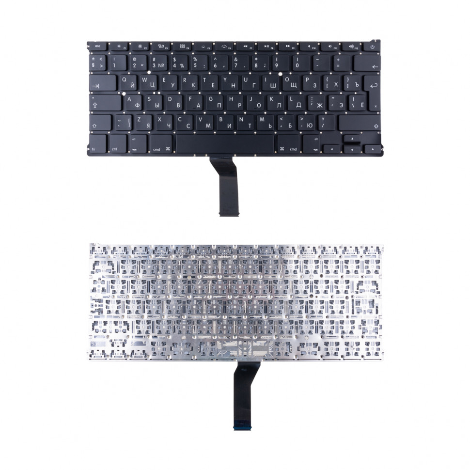 Клавиатура для ноутбука MacBook Air 13" A1369/A1466 (2011-2017, Г-образный Enter RU) Черный
