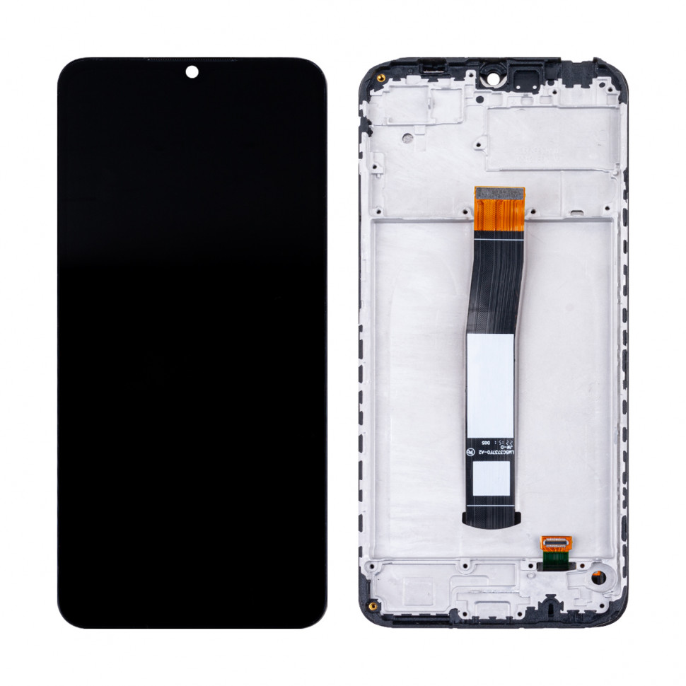 Дисплей с рамкой для Xiaomi Redmi 10C Черный Оригинал