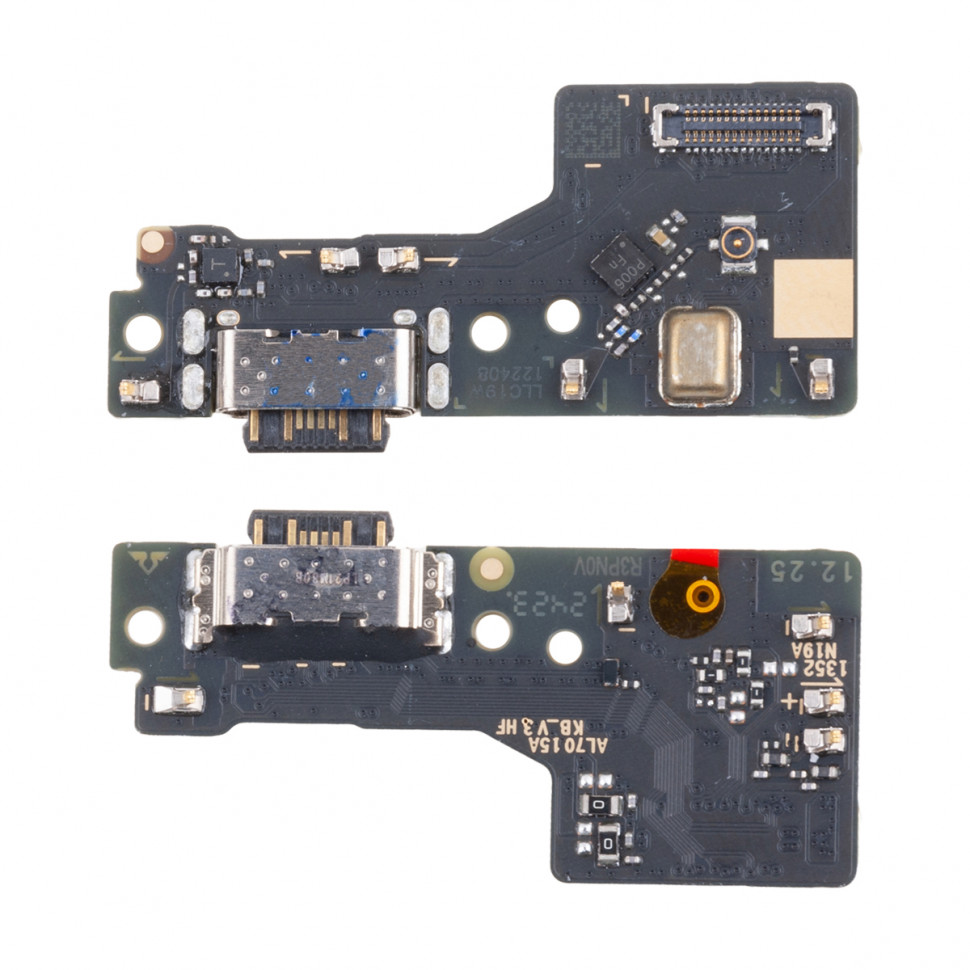 Шлейф для Xiaomi Poco M6 4G/Redmi 13 4G (2404APC5FG/24040RN64Y) плата системный разъем/микрофон - Премиум