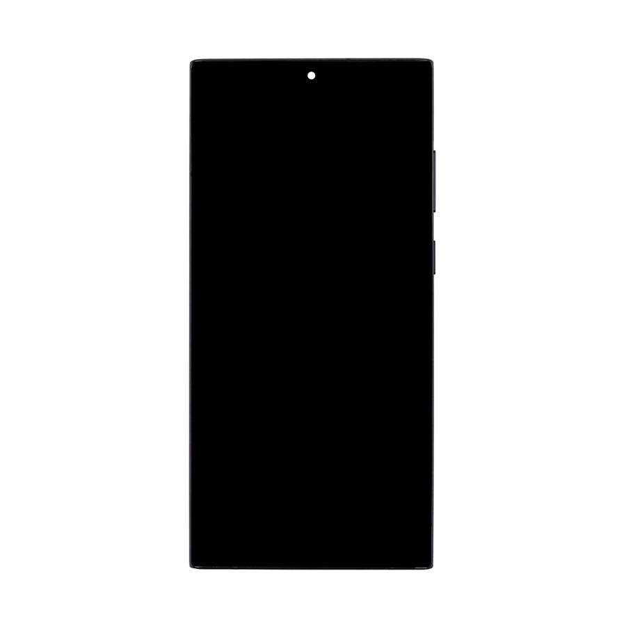 Дисплей с рамкой для Samsung S908B/S9080 (S22 Ultra) Черный Оригинал (SP)