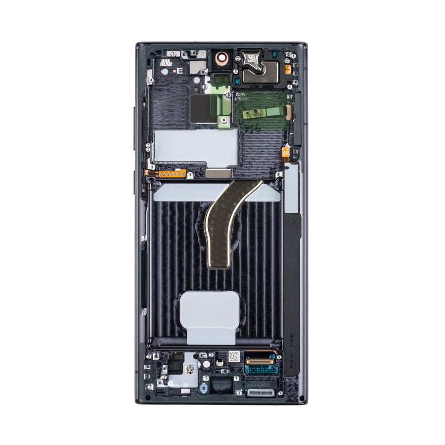 Дисплей с рамкой для Samsung S908B/S9080 (S22 Ultra) Черный Оригинал (SP)
