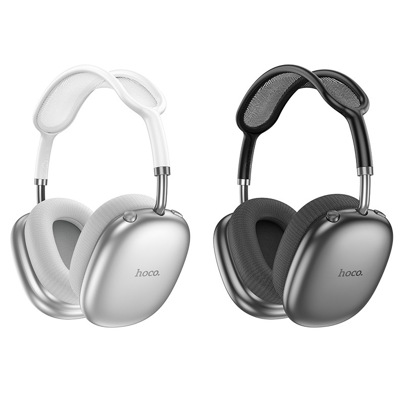 Беспроводные наушники Hoco W55 Plus (накладные, ANC) Серебро