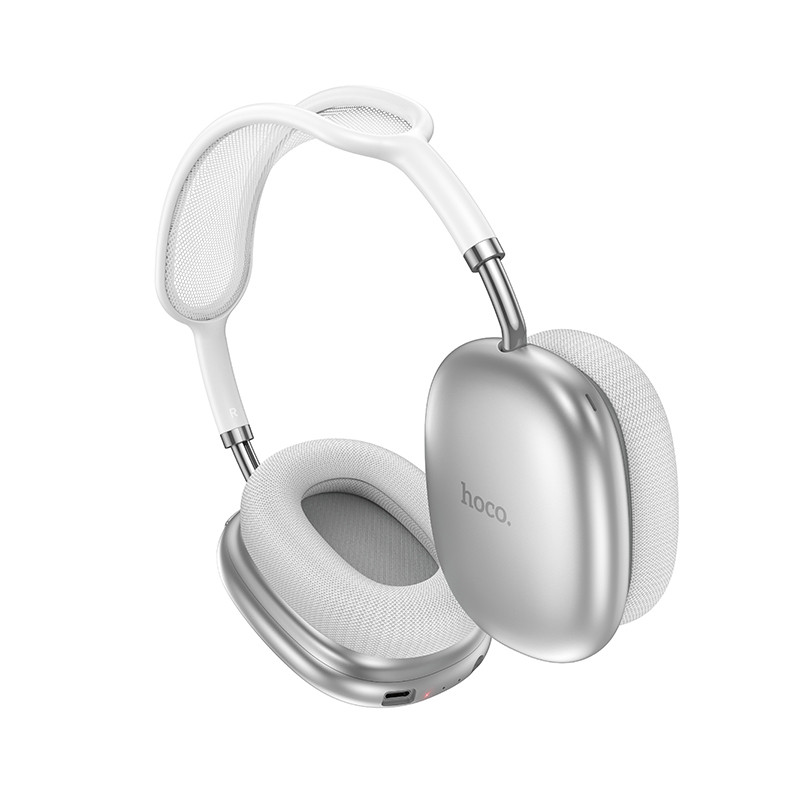 Беспроводные наушники Hoco W55 Plus (накладные, ANC) Серебро