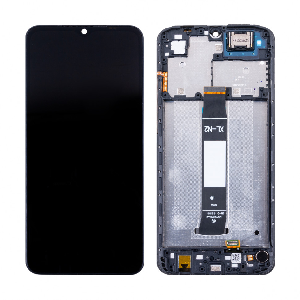 Дисплей с рамкой для Xiaomi Redmi A1/A1+ Черный Оригинал
