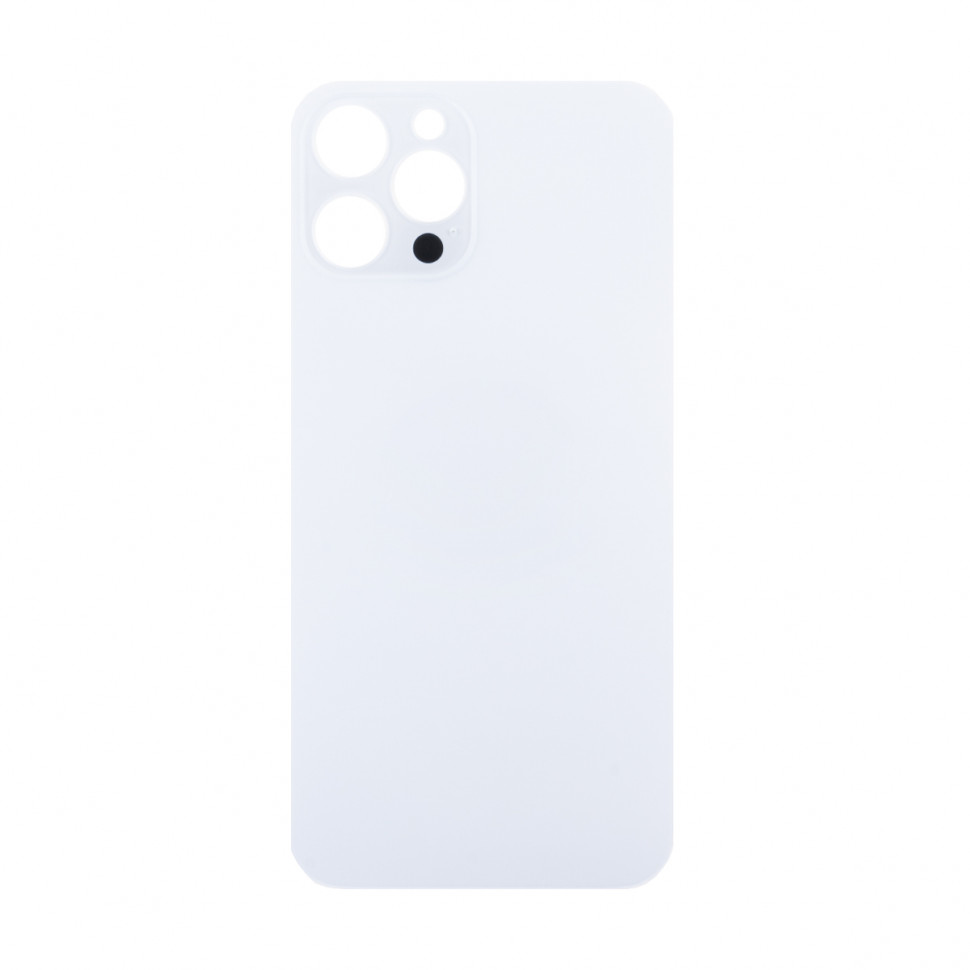 Задняя крышка для iPhone 12 Pro Max Белый (стекло, широкий вырез под камеру, логотип)