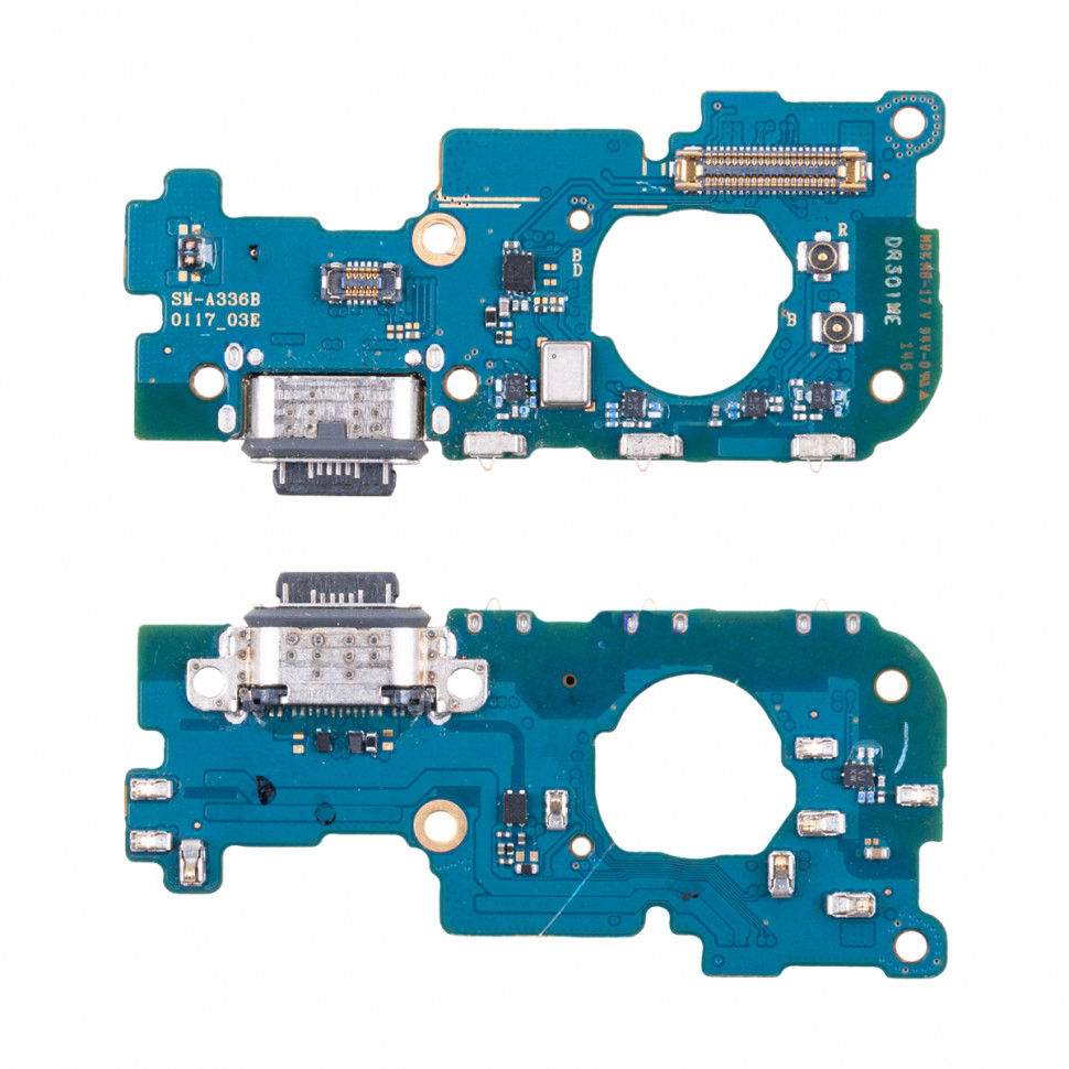Шлейф для Samsung A336B (A33 5G) плата системный разъем/микрофон - Премиум