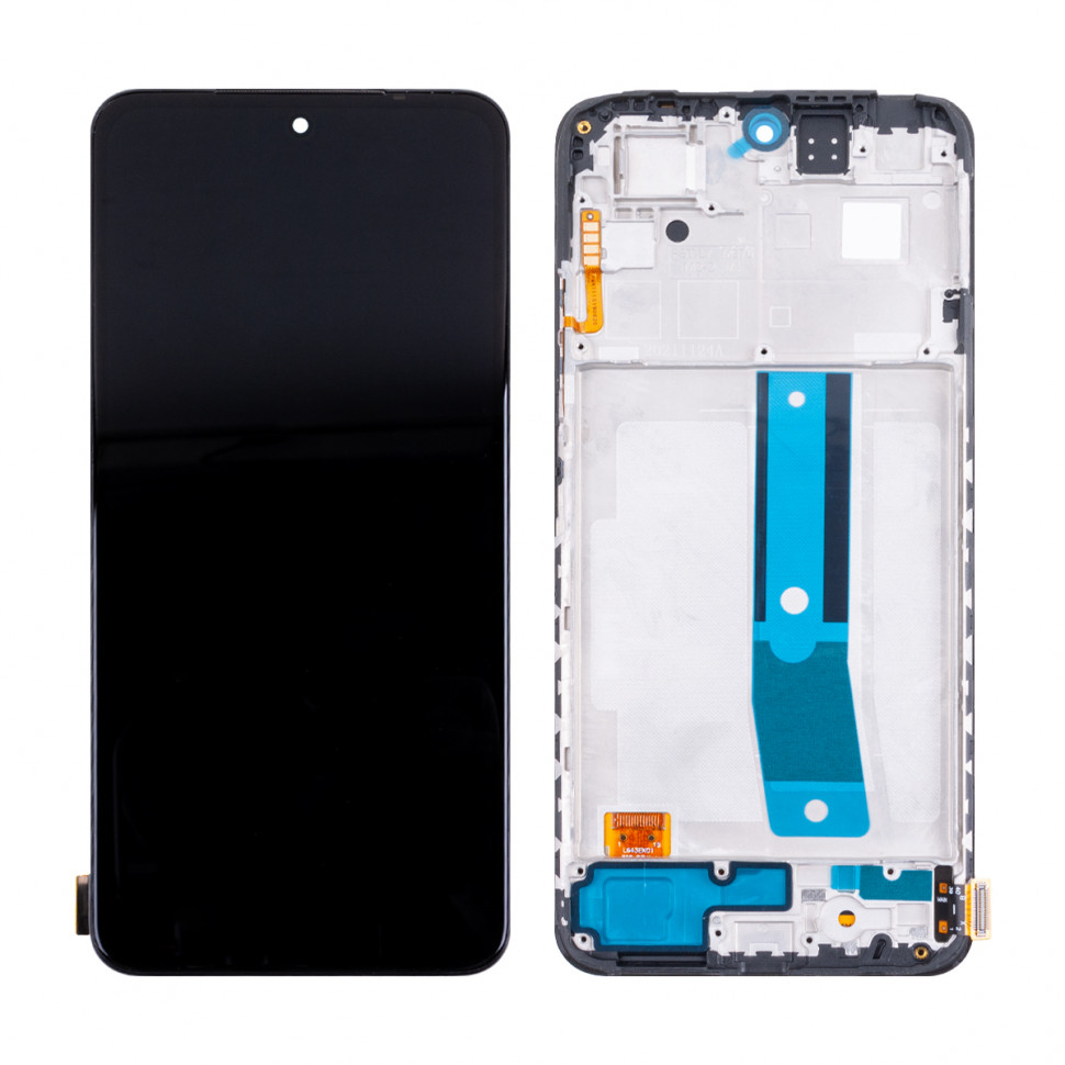 Дисплей с рамкой для Xiaomi Redmi Note 11 Черный OLED