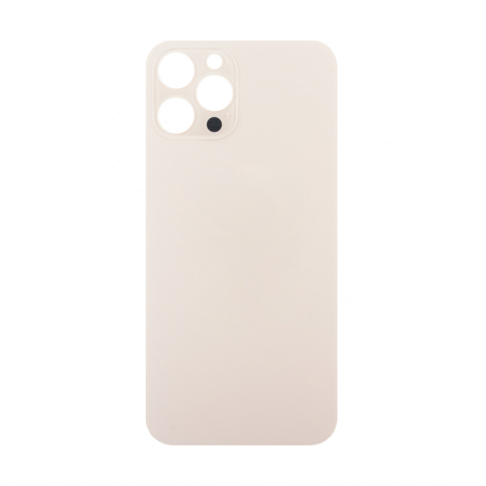 Задняя крышка для iPhone 12 Pro Max Золото (стекло, широкий вырез под камеру, логотип)