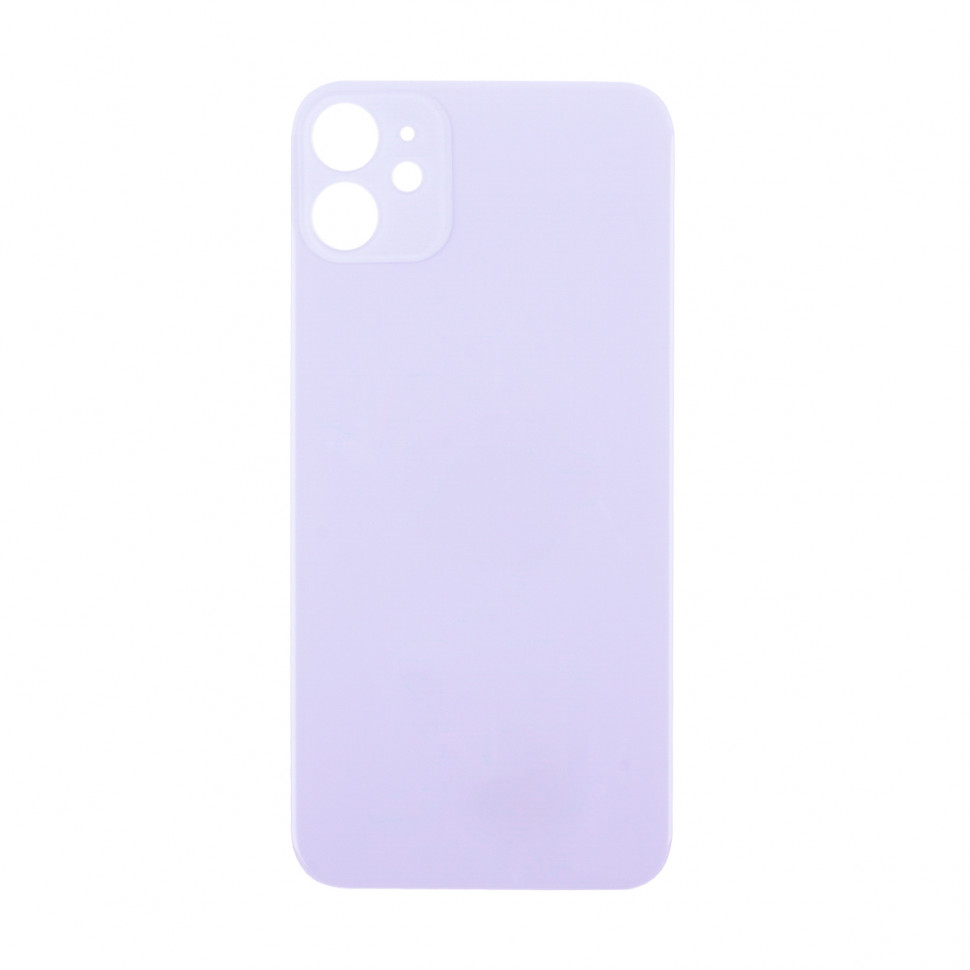 Задняя крышка для iPhone 11 Фиолетовый (стекло, узкий вырез под камеру, логотип)