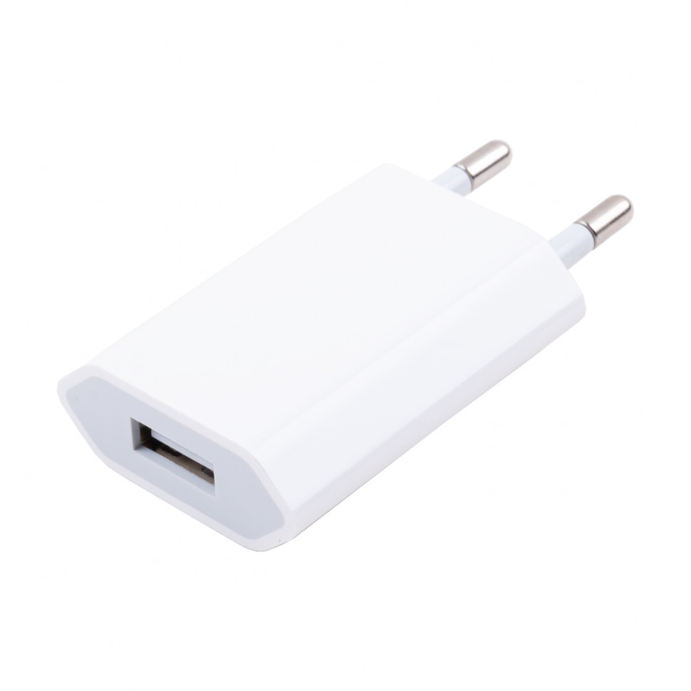 Сетевое зарядное устройство USB для iPhone "Призма" (5W) (тех.упак.) Белый