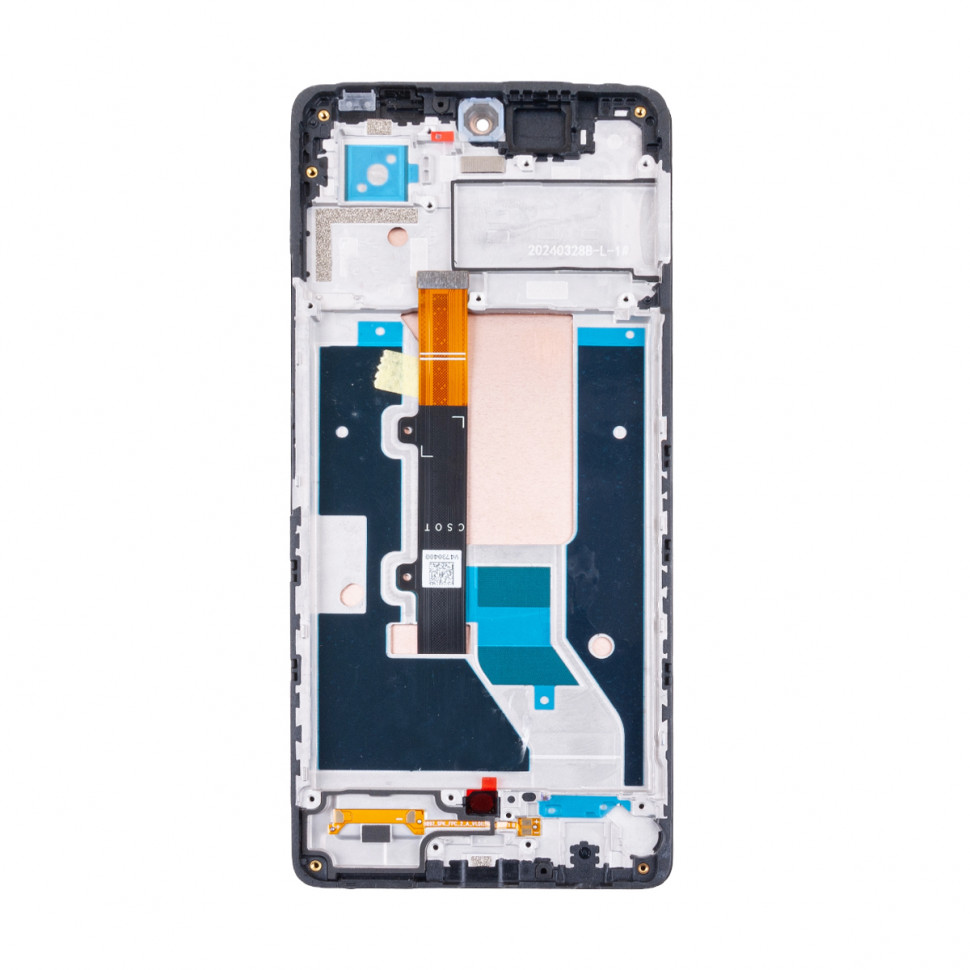 Дисплей с рамкой для Tecno Pova 6 4G Черный Оригинал