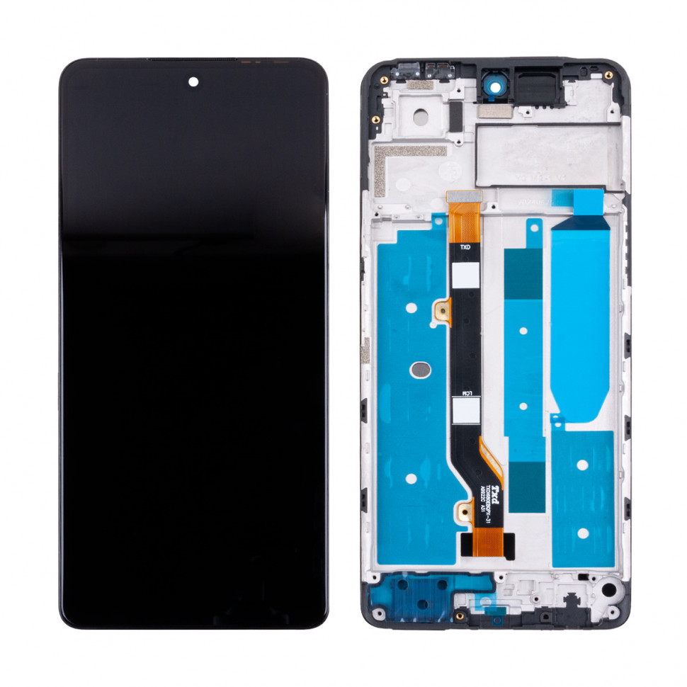 Дисплей с рамкой для Tecno Pova 6 Neo Черный Оригинал