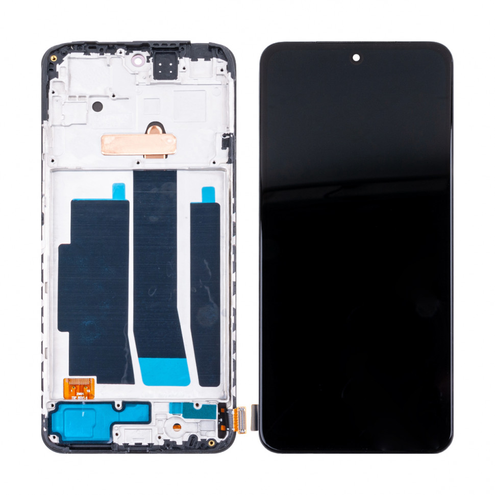 Дисплей с рамкой для Xiaomi Redmi Note 11S 4G/Poco M4 Pro 4G Черный OLED