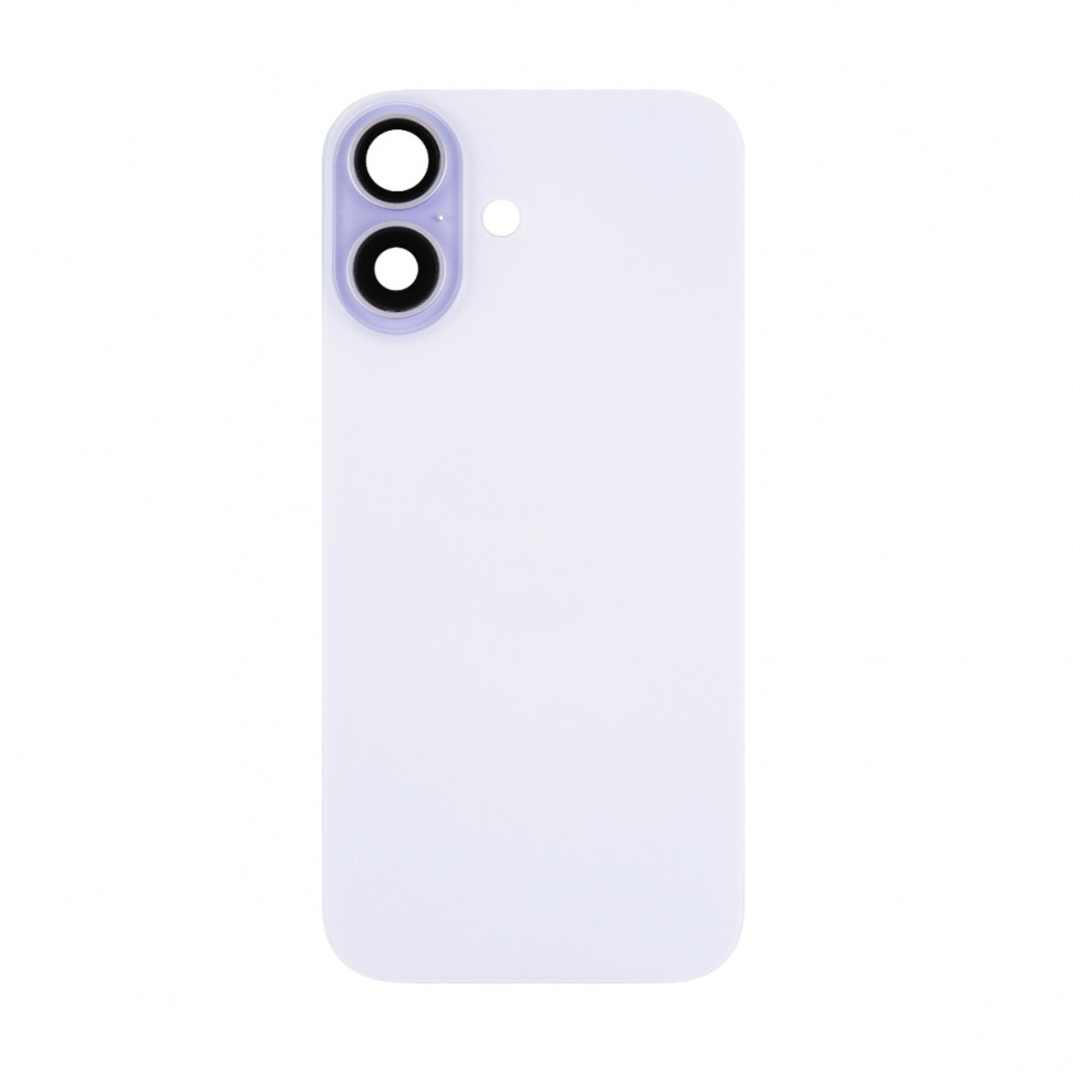 Задняя крышка для iPhone 17 в сборе со стеклом камеры Фиолетовый (стекло, логотип) - Премиум