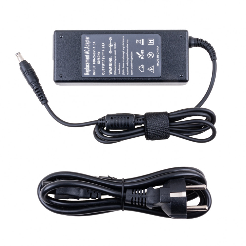 Блок питания для ноутбука Samsung 19V, 4,74A, 90W (5,5×3,0 с иглой)