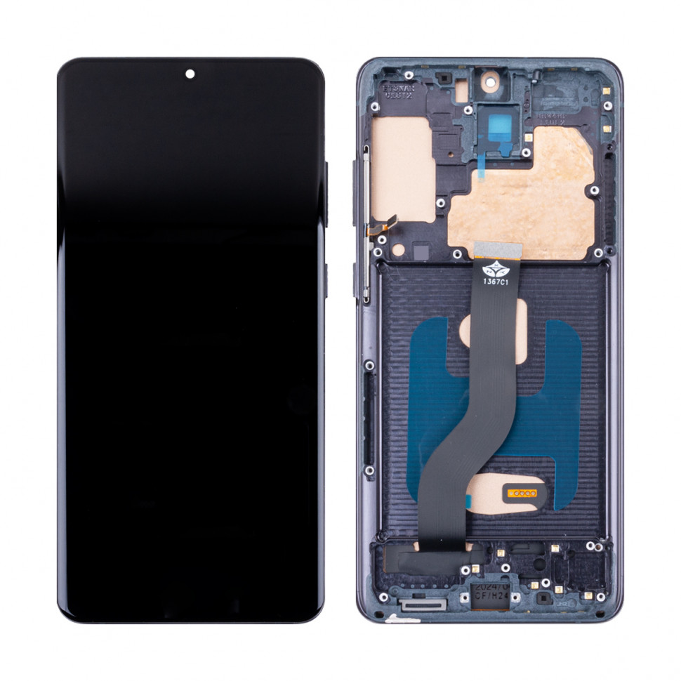 Дисплей с рамкой для Samsung G985F (S20+) Черный In-Cell