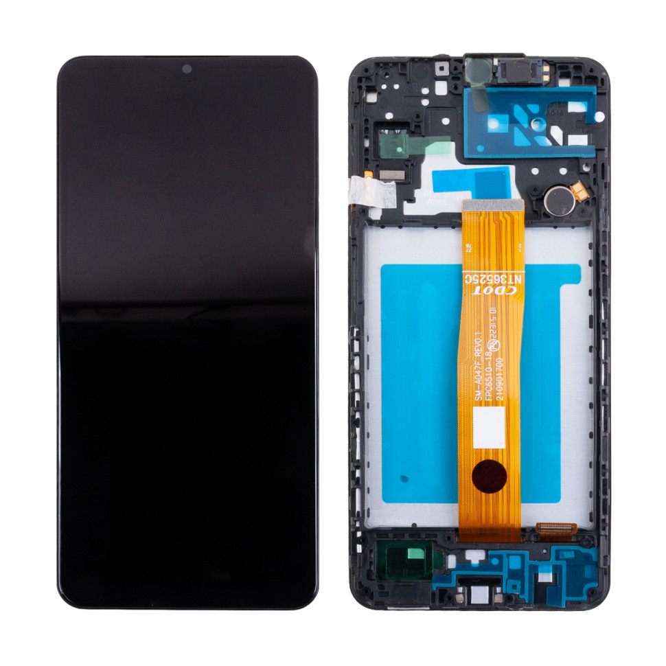 Дисплей с рамкой для Samsung A047F (A04s) Черный Оригинал Ref. (SP)