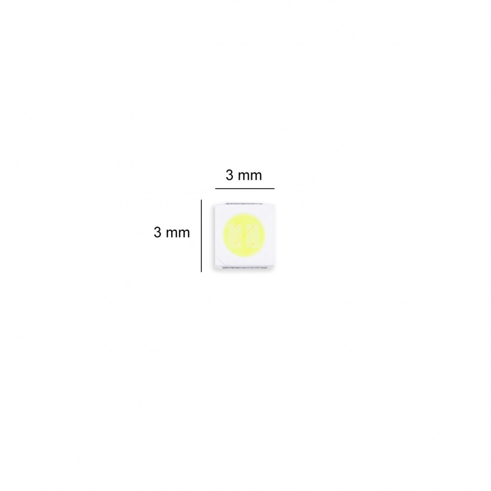 Светодиод для ремонта LED подсветки SMD 3030 6V 2W Холодный Белый (комплект 50 шт.)