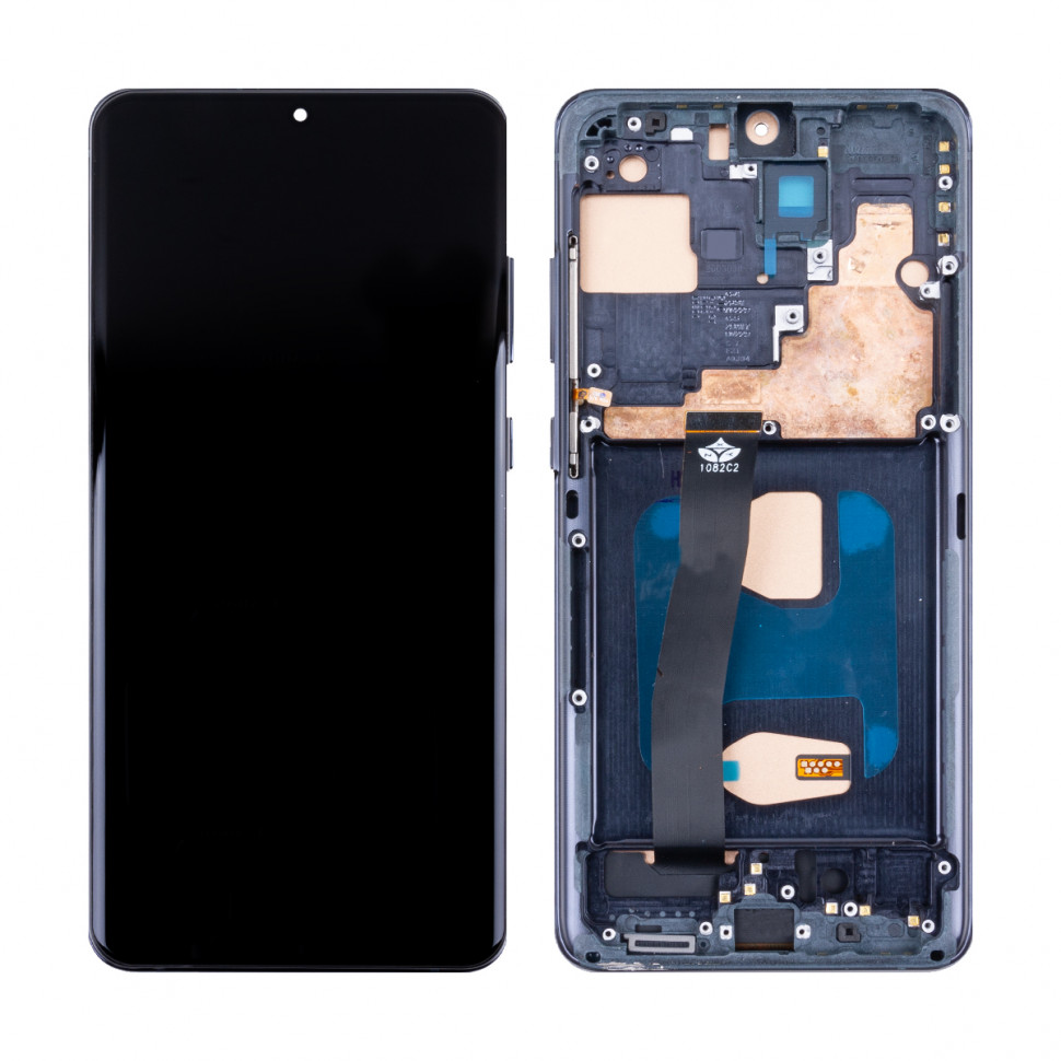 Дисплей с рамкой для Samsung G988B (S20 Ultra) Черный In-Cell