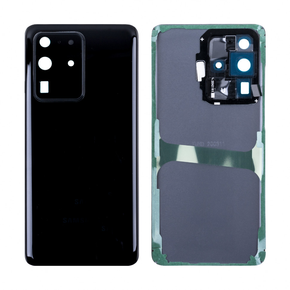 Задняя крышка для Samsung G988B (S20 Ultra) Черный - Премиум