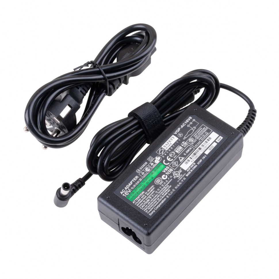 Блок питания для ноутбука Sony 16V, 4A, 65W (6,0×4,4 с иглой)