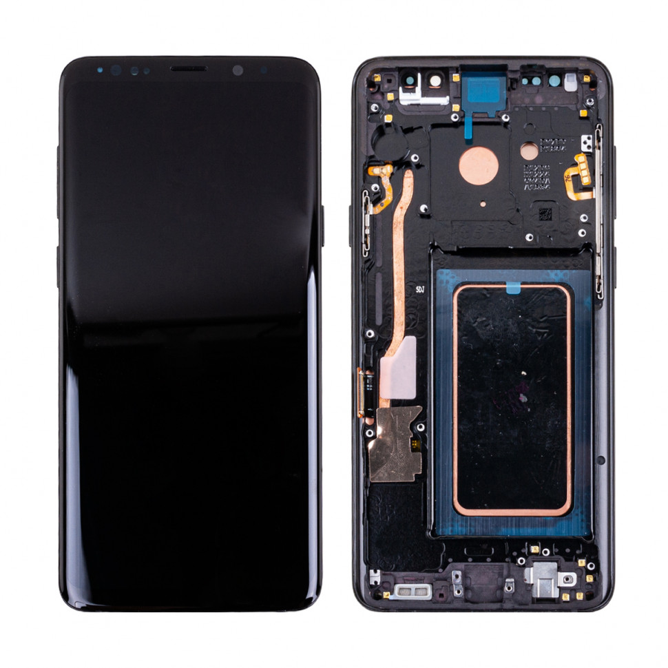 Дисплей с рамкой для Samsung G965F (S9+) Черный OLED