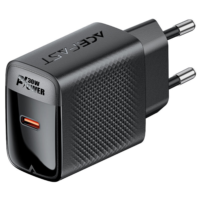 СЗУ Type-C Acefast A102 (30W, PD, GaN) Черный