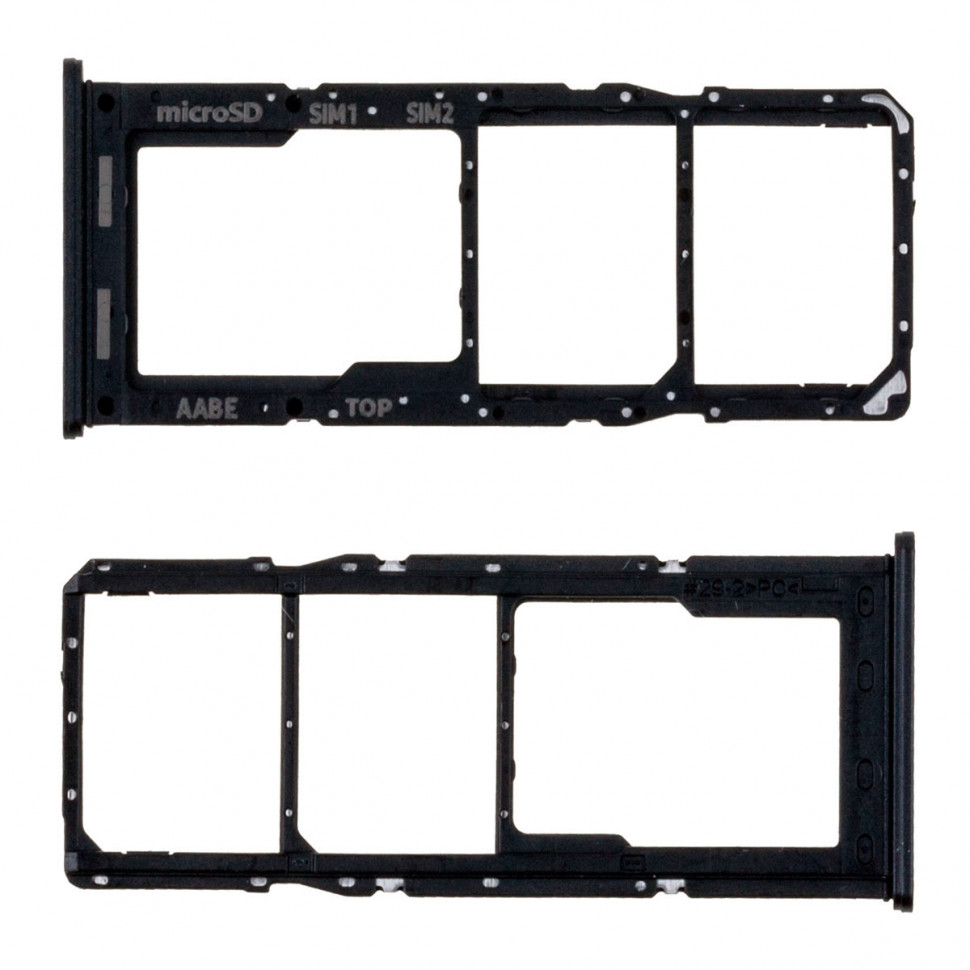Контейнер SIM для Samsung A127F (A12 Nacho) Черный