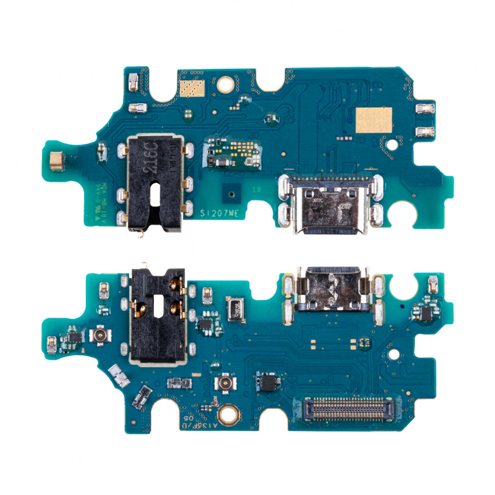 Шлейф для Samsung A135F/A137F (A13) плата системный разъем/разъем гарнитуры/микрофон - Премиум