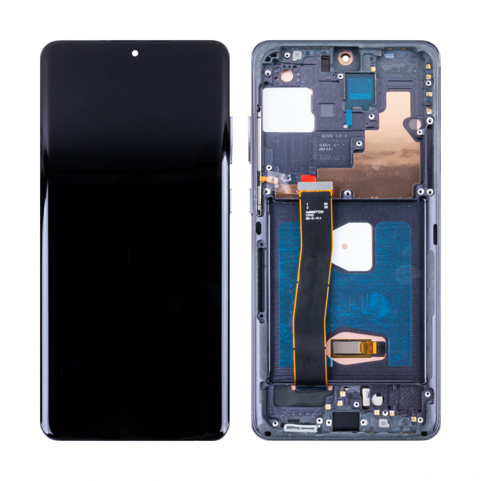 Дисплей с рамкой для Samsung G988B (S20 Ultra) Черный OLED (Full Size)